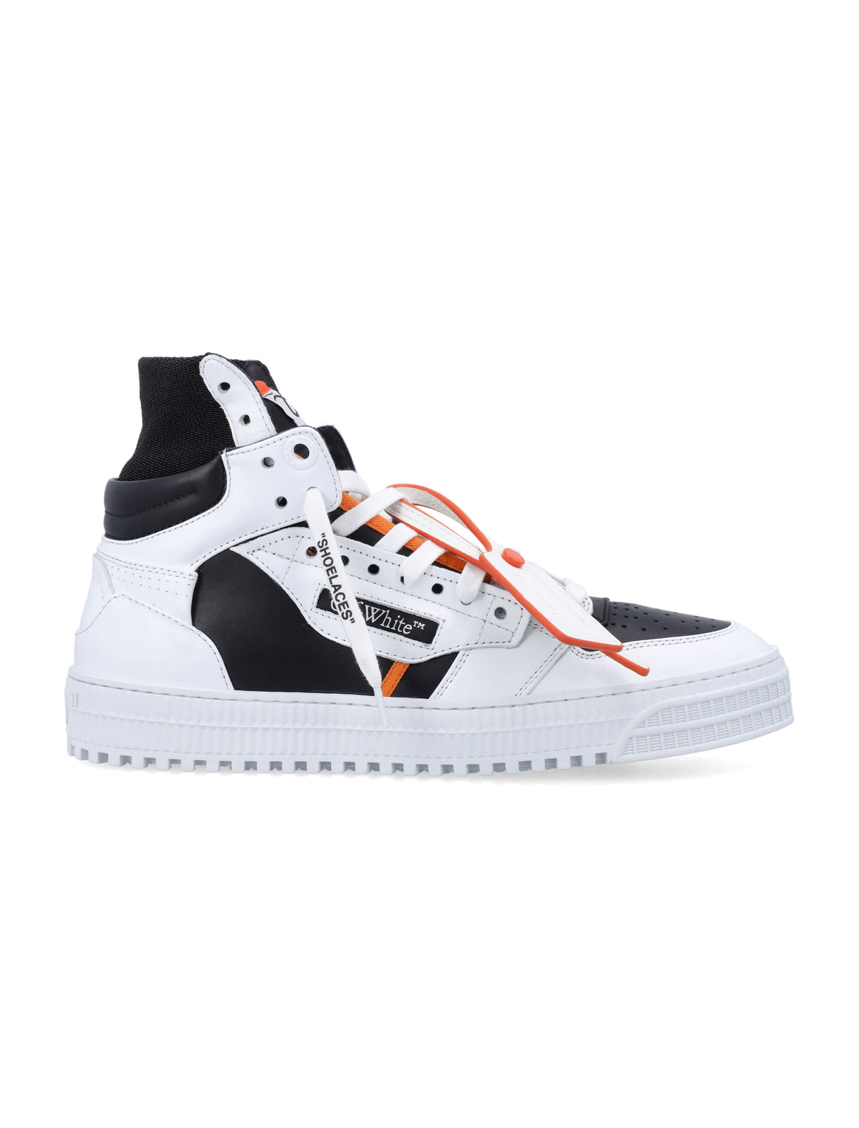 OFF-WHITE オフコート 100% レザー ブラック - ホワイト