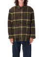 YMC Relaxed Fit Plaid Fringe Shirt Jacket - Size L