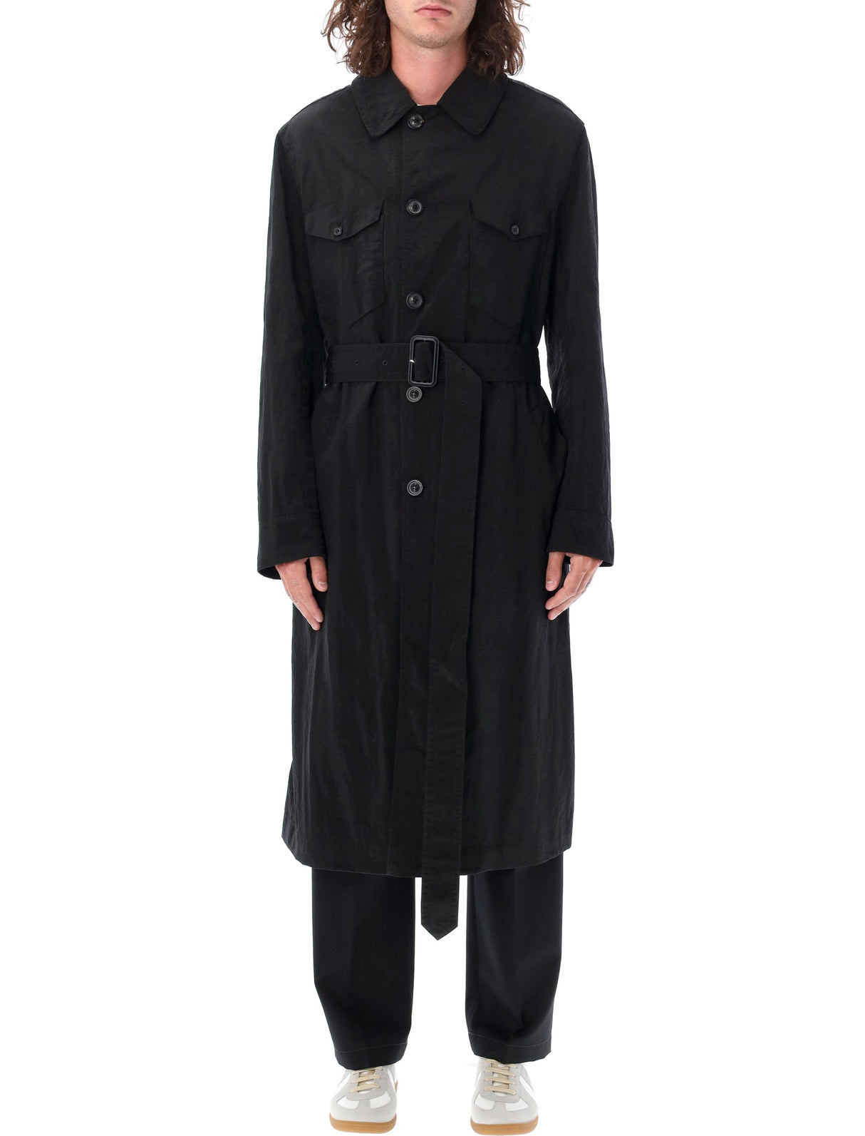 MAISON MARGIELA Reversible Classic Trench Coat with Belted Waist