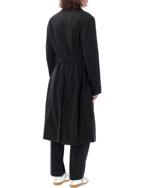 MAISON MARGIELA Reversible Classic Trench Coat with Belted Waist