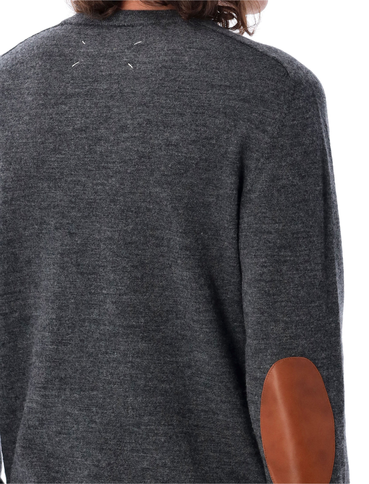 MAISON MARGIELA Men's Regular Fit Elbow-Patch Sweater - Size L