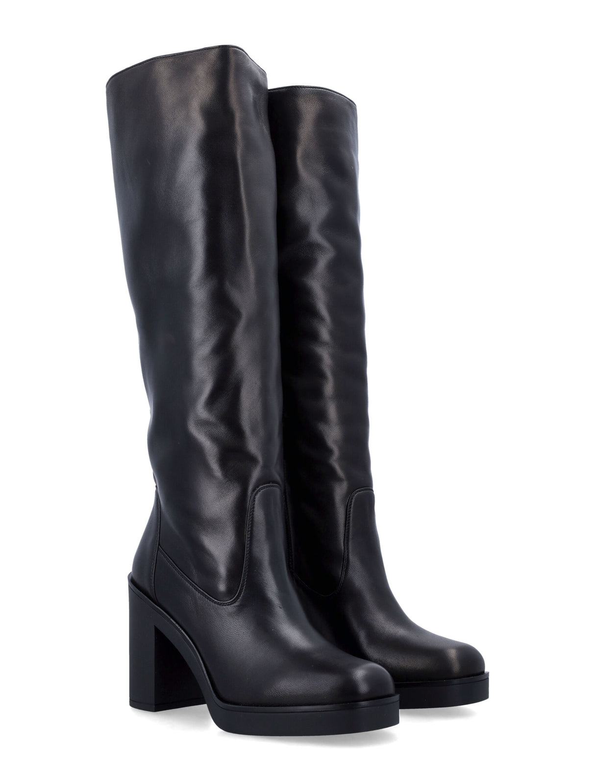 STUART WEITZMAN Knee-High Block Heel Boots with Platform - 8 cm