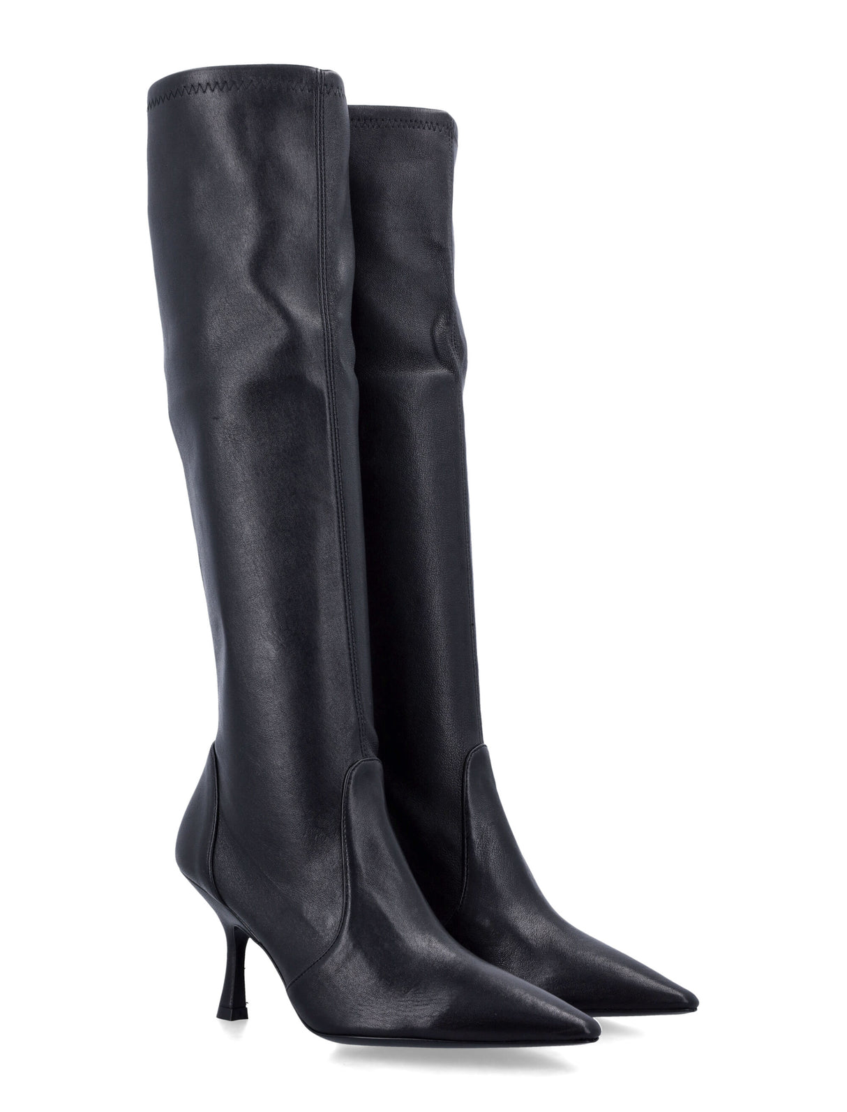 STUART WEITZMAN Knee-High Stretch Boot with Sculptural Heel