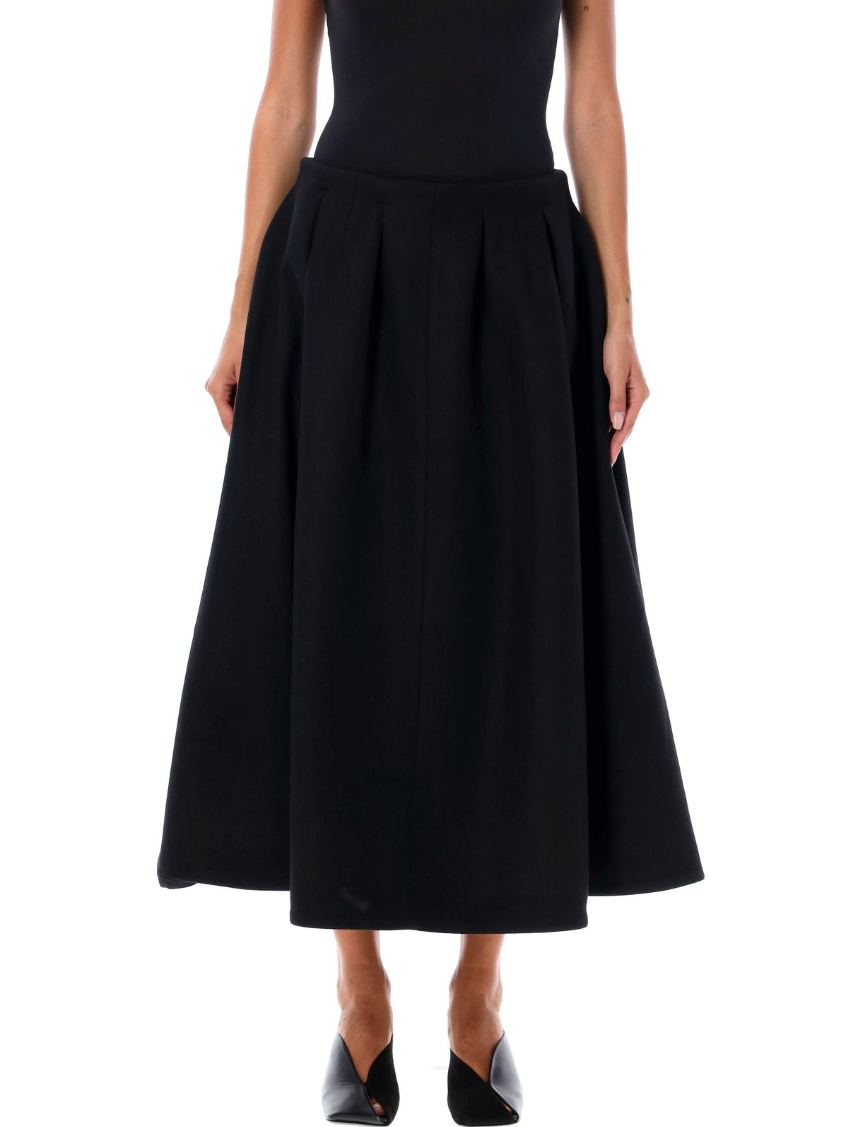 PATOU Pleated Midi Skirt