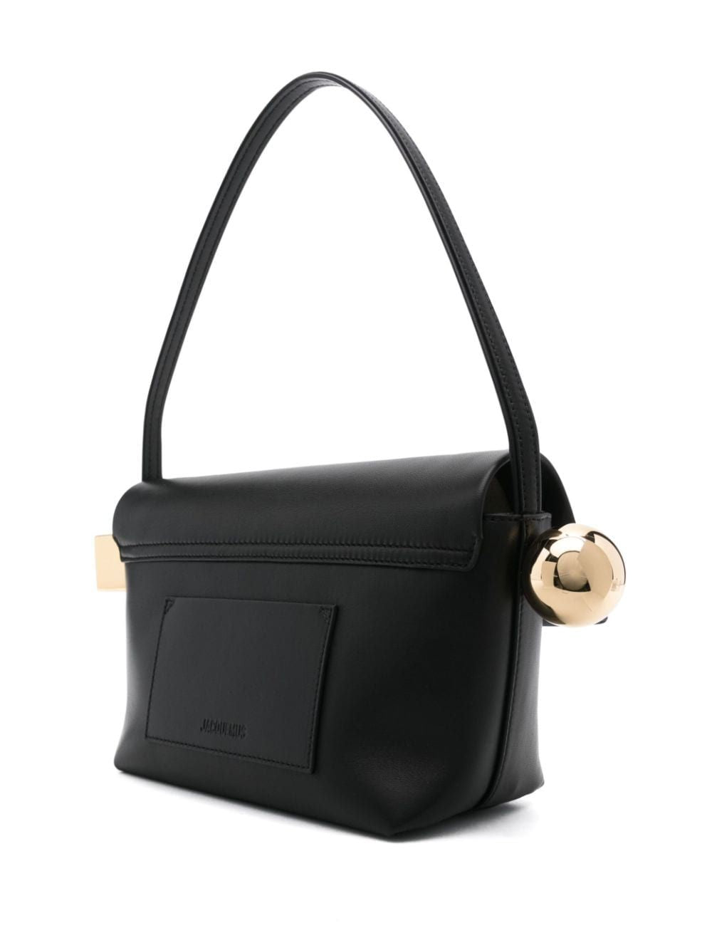 JACQUEMUS Mini Leather Shoulder Handbag with Lock Closure