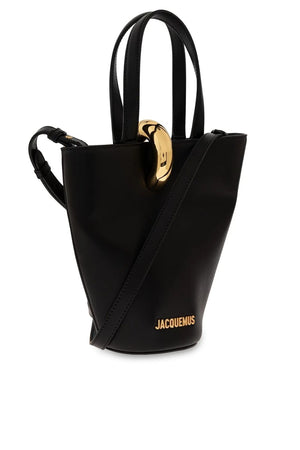 JACQUEMUS Mini Leather Bucket Handbag with Adjustable Strap