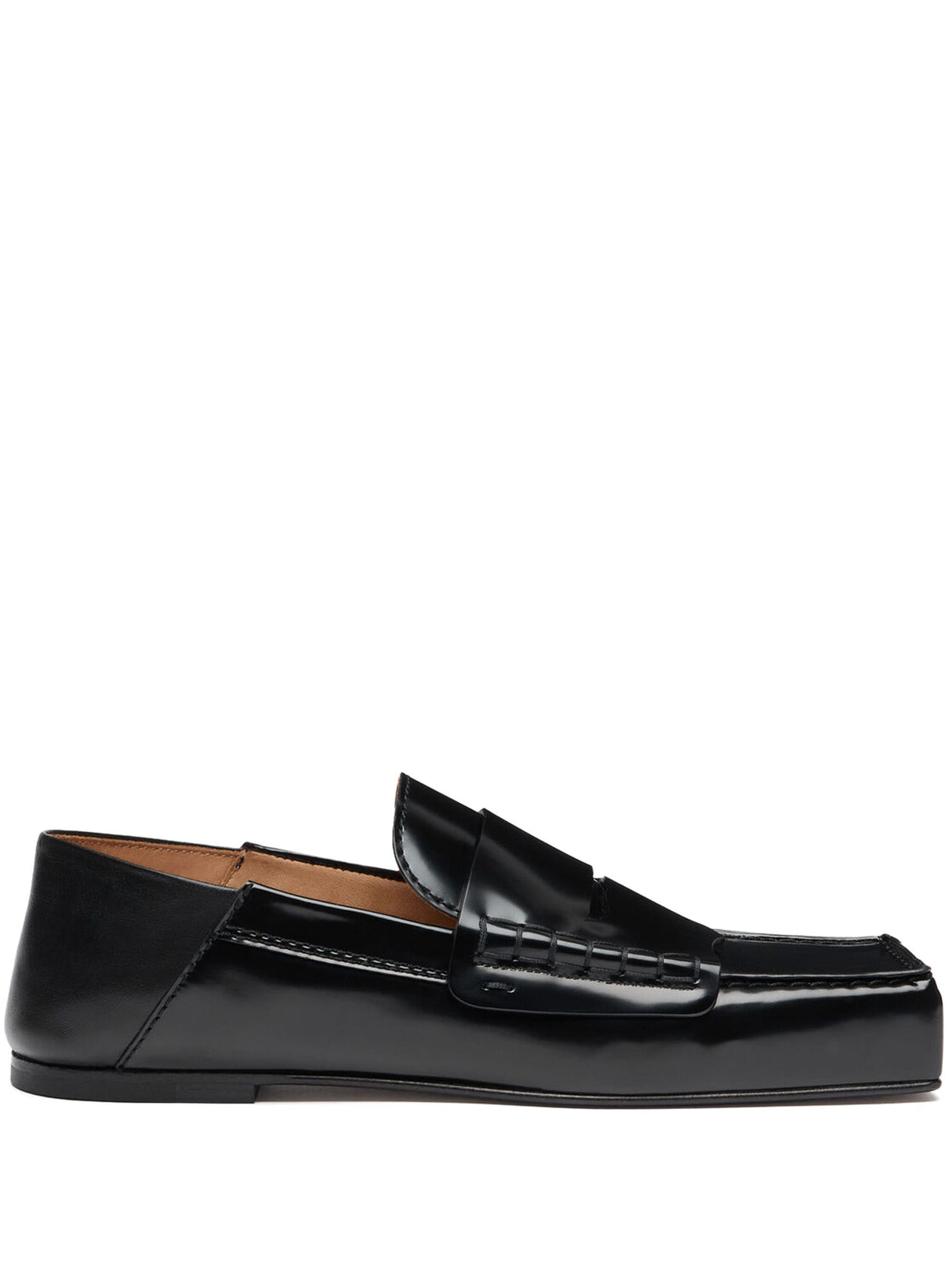 JACQUEMUS Smooth Leather Square Moccasin Shoes