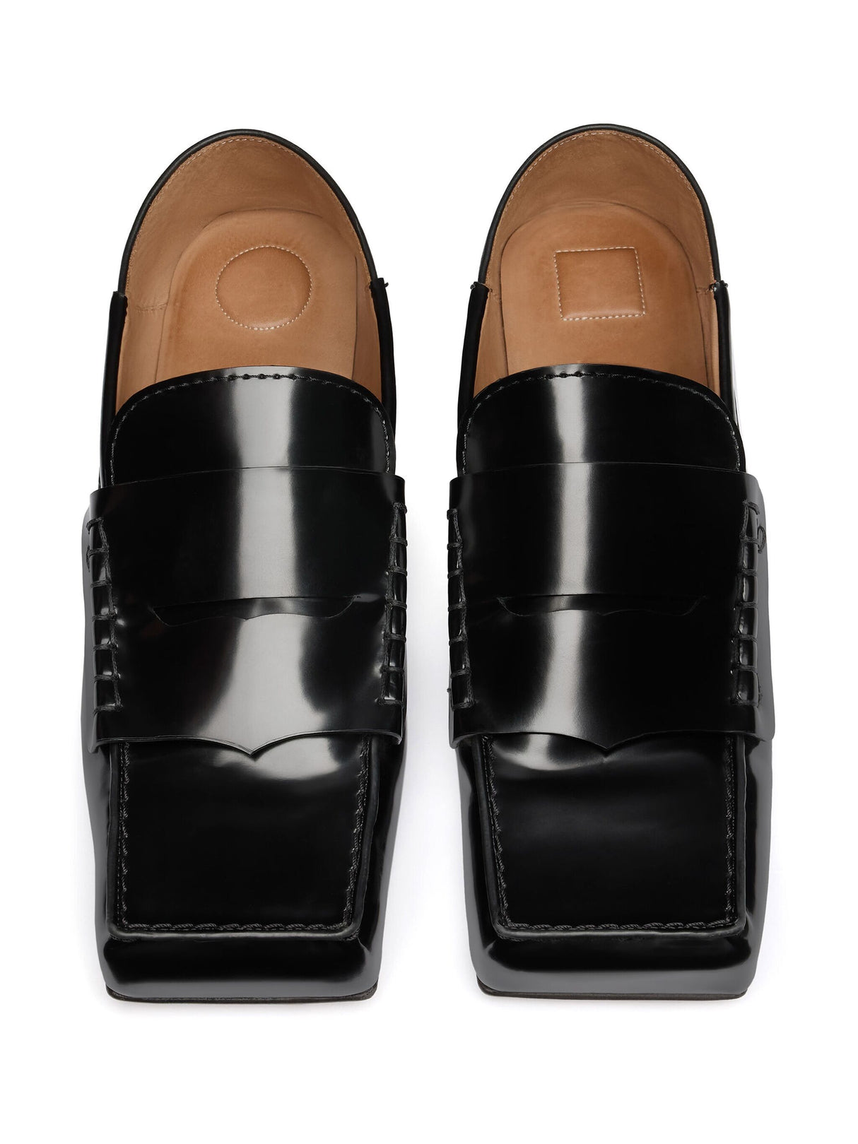 JACQUEMUS Smooth Leather Square Moccasin Shoes