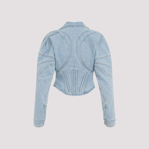 MUGLER Women's Cotton Denim Jacket