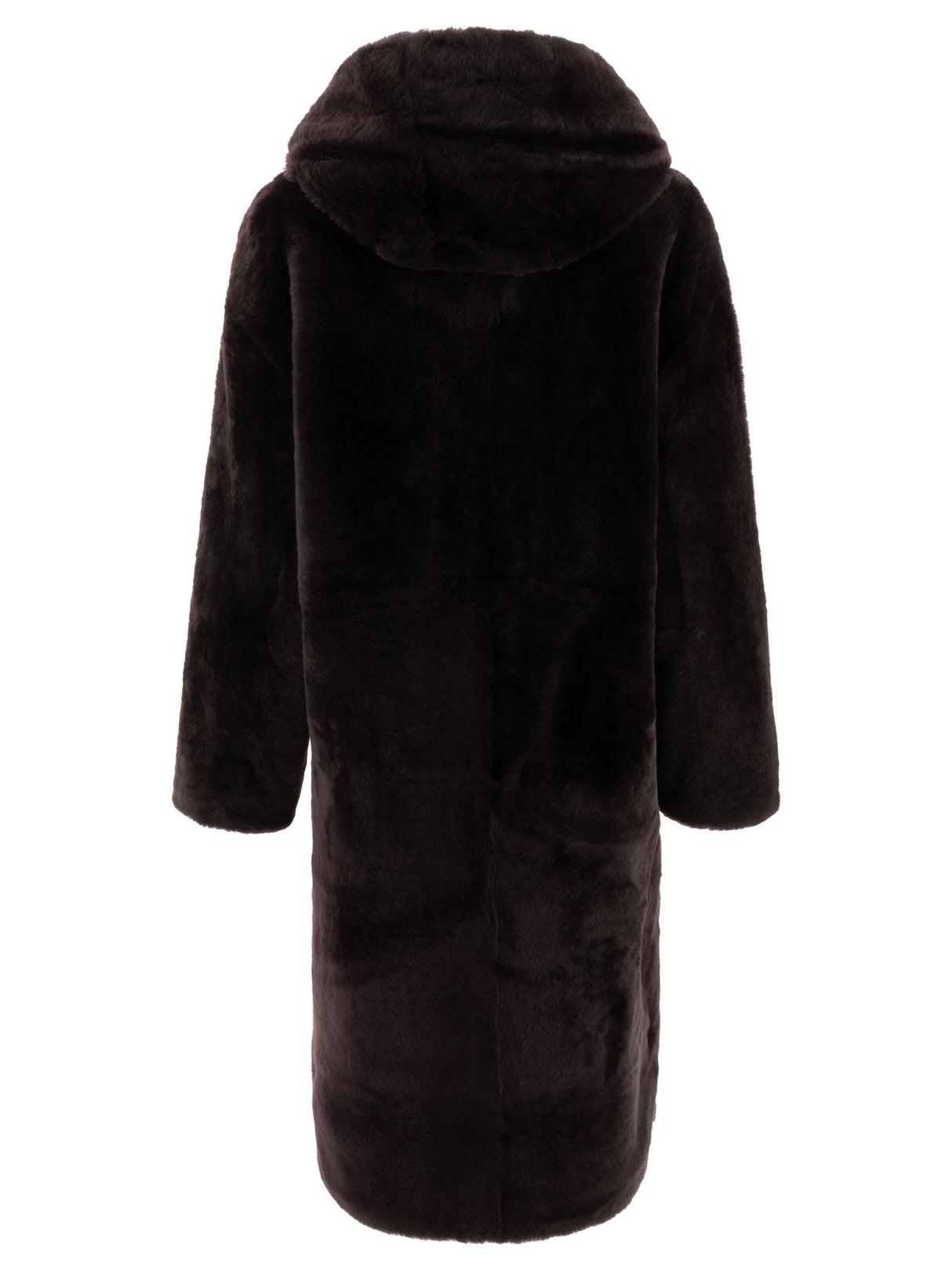 YVES SALOMON Women’s Shearling Jacket with Hood