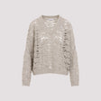 BRUNELLO CUCINELLI Lace Effect Knit Sweater Pullover for Men