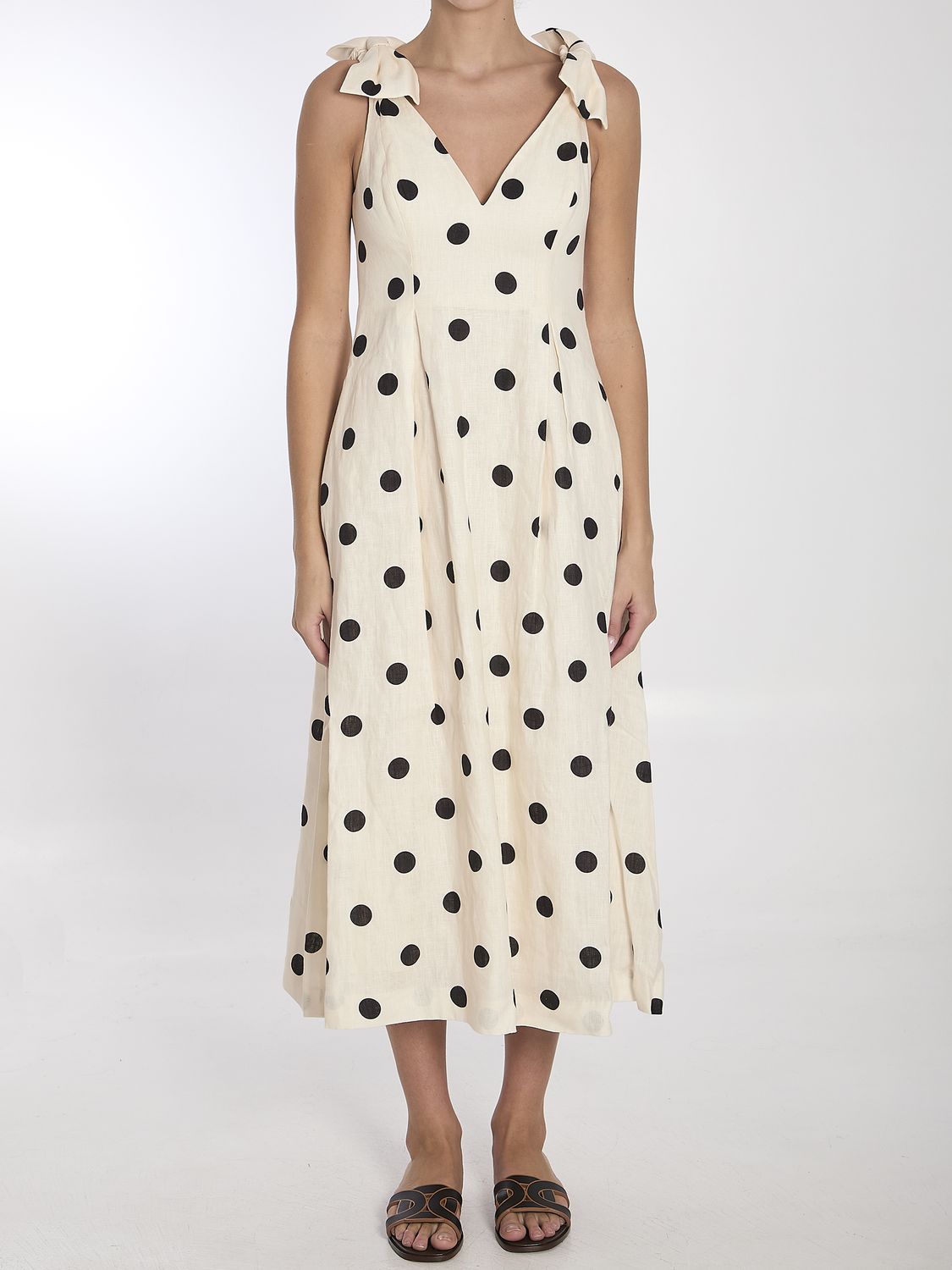 ZIMMERMANN Elegant V-Neck Midi Dress for Women