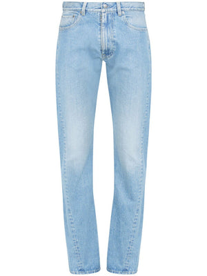 MAISON MARTIN MARGIELA Washed Denim Turn-Up Jeans for Women