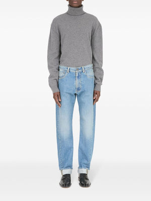 MAISON MARTIN MARGIELA Washed Denim Turn-Up Jeans for Women