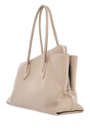 THE ATTICO Medium Asymmetrical Hammered Leather Shoulder Bag