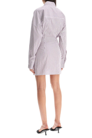 THE ATTICO Striped Pocket Shirtdress