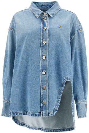 THE ATTICO Asymmetric Denim Overshirt - Size IT 38