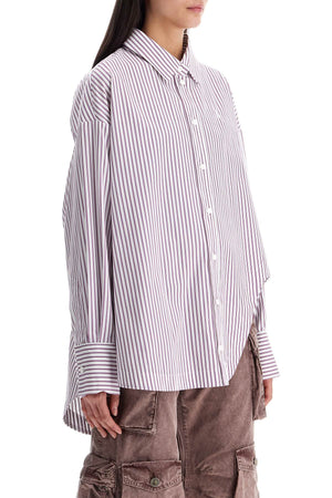 THE ATTICO Oversized Striped Button-Up Shirt