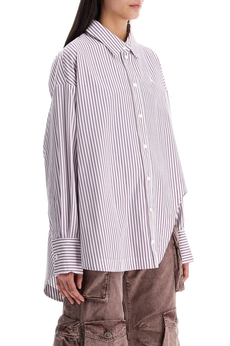 THE ATTICO Oversized Striped Button-Up Shirt