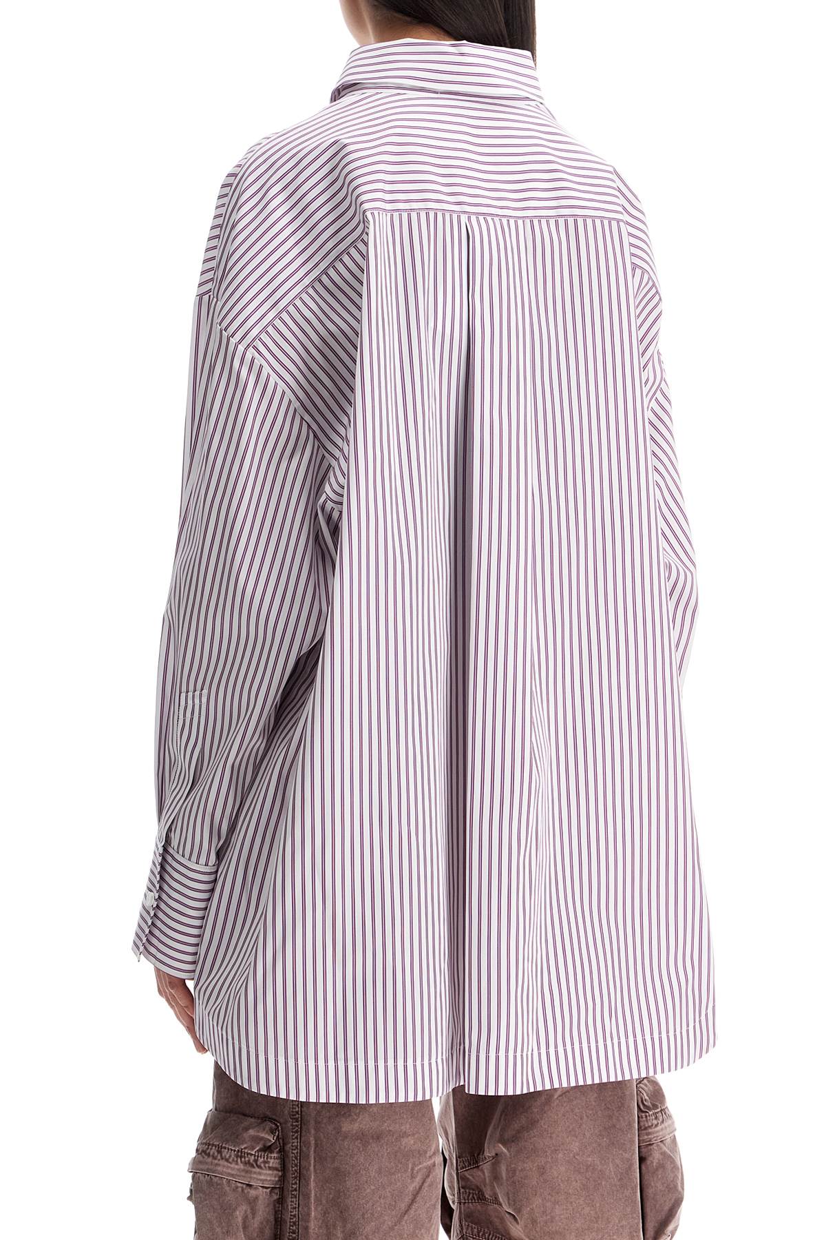 THE ATTICO Oversized Striped Button-Up Shirt