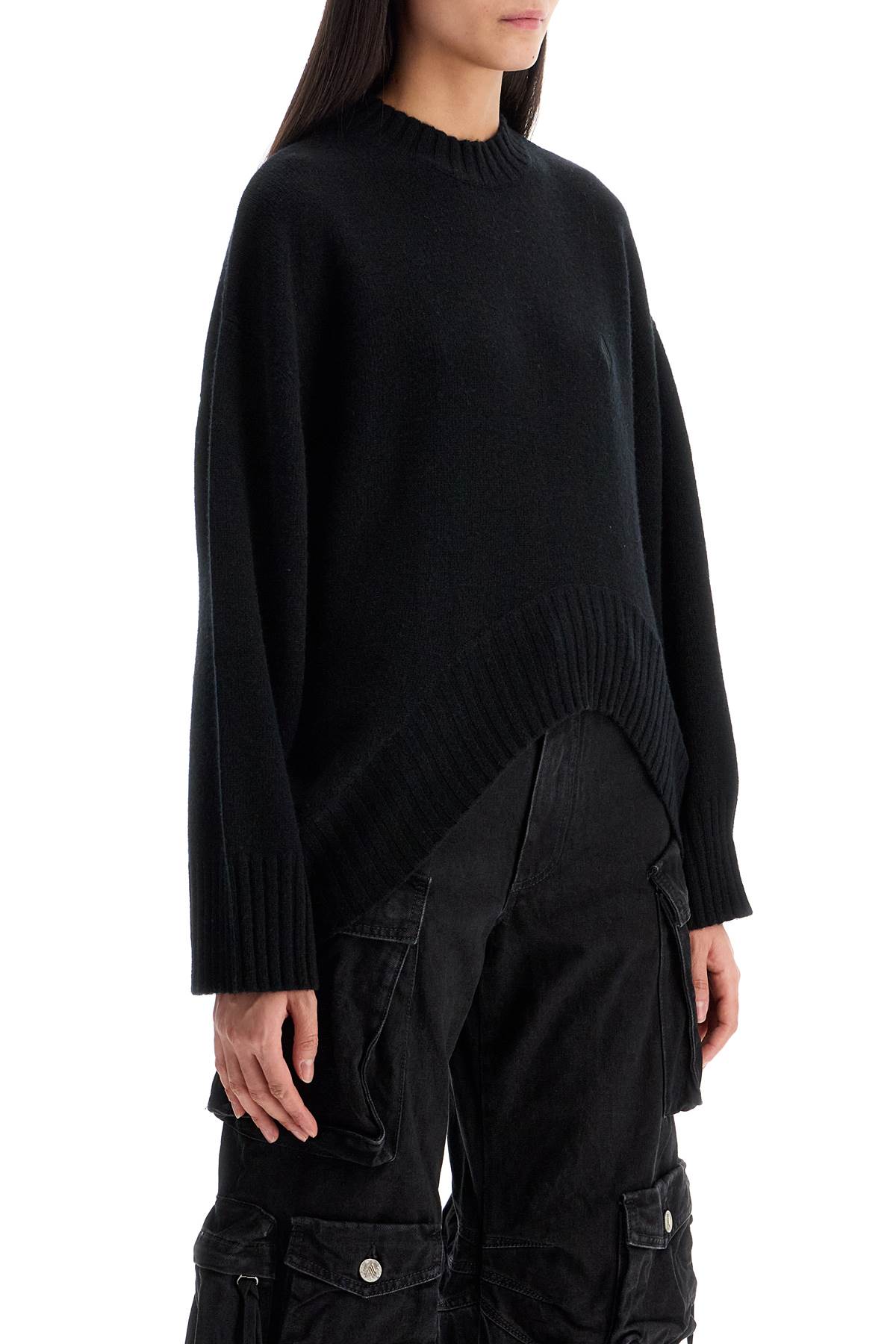 THE ATTICO Asymmetrical Wool and Cashmere Pullover - Size 38