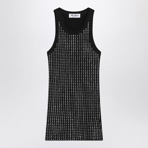 THE ATTICO Sleeveless Cotton Top with Crystals for Women