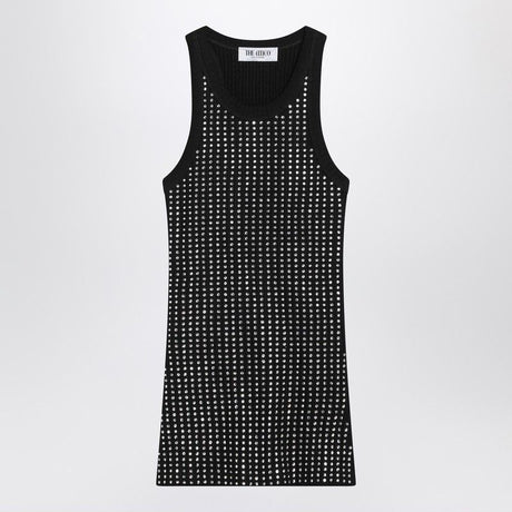 THE ATTICO Sleeveless Cotton Top with Crystals for Women