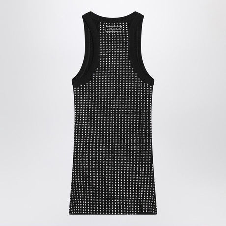 THE ATTICO Sleeveless Cotton Top with Crystals for Women