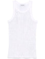 THE ATTICO Strass Embellished Sleeveless Tank Top