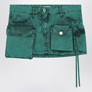 THE ATTICO Cargo Mini Denim Skirt