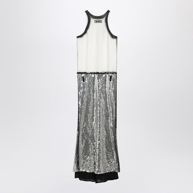 THE ATTICO MIDI DRESS WITH SEQUINS