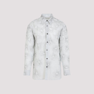 DRIES VAN NOTEN Embroidered Cotton Shirt for Men - SS25 Collection