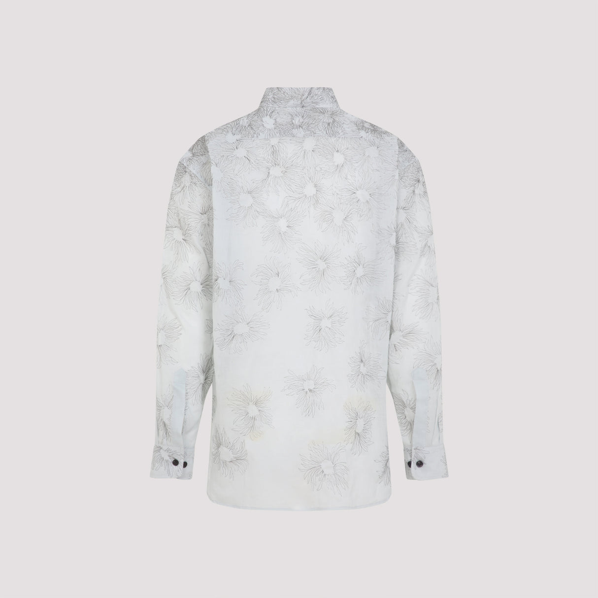 DRIES VAN NOTEN Embroidered Cotton Shirt for Men - SS25 Collection