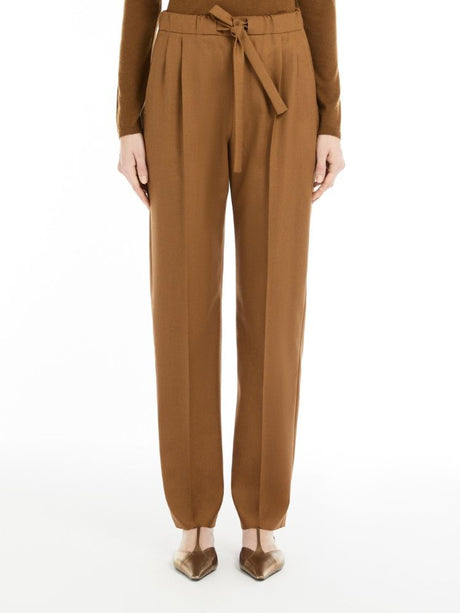 MAX MARA Elegant Long Trousers for Women - Tobacco