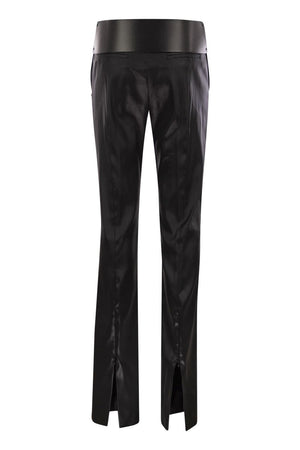 MAX MARA SPORTMAX Satin Slim Fit Trousers with Removable Basque