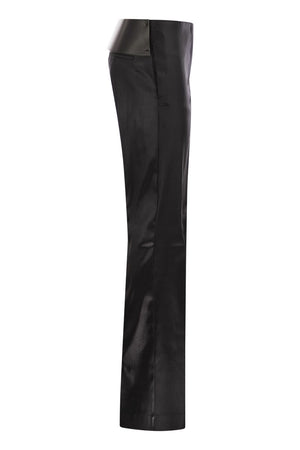 MAX MARA SPORTMAX Satin Slim Fit Trousers with Removable Basque