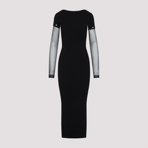 MAX MARA SPORTMAX Chic Transparent Sleeves Dress