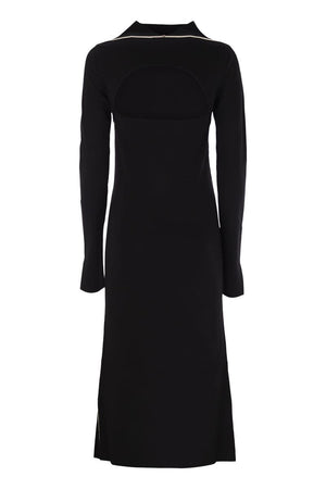 MAX MARA SPORTMAX Elegant Tight-Fitting Crepe Knit Dress