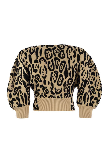 MAX MARA SPORTMAX Animal Jacquard Mini Sweater