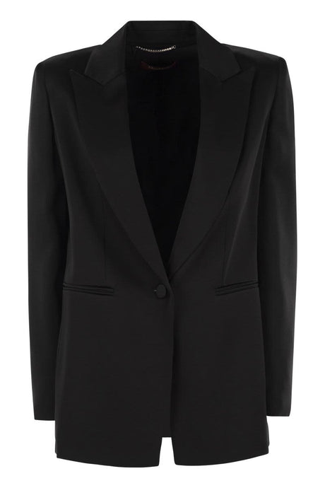 MAX MARA STUDIO Elegant Satin Single-Breasted Blazer