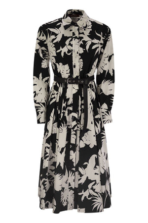 MAX MARA Printed Cotton Chemisier Dress - Size S