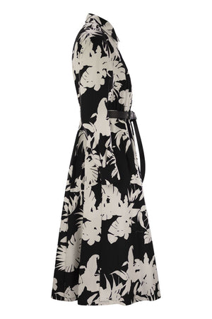 MAX MARA Printed Cotton Chemisier Dress - Size S