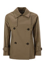 MAX MARA THE CUBE Mini Drip-Proof Twill Short Trench Jacket