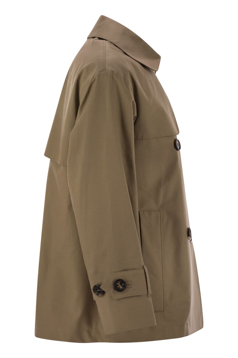 MAX MARA THE CUBE Mini Drip-Proof Twill Short Trench Jacket