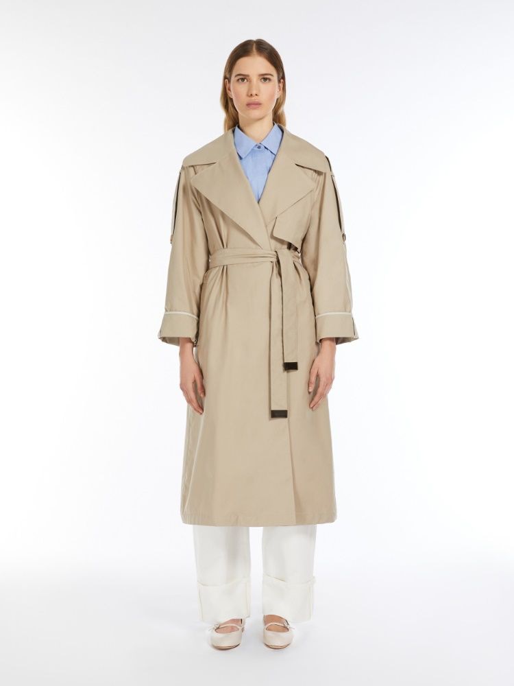 MAX MARA THE CUBE Oversized Long Trench Coat with Matching Belt