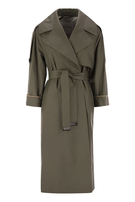 MAX MARA THE CUBE Oversized Long Trench Coat with Matching Belt