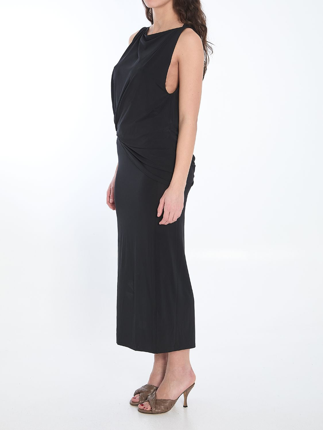 JACQUEMUS Sleeveless Long Peplo Dress - Size S