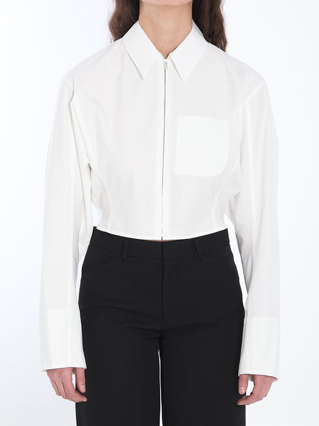 JACQUEMUS Mini Cropped Shirt with Asymmetric Pocket