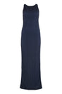 LAUREN RALPH LAUREN Maxi Dress with Micro Beads and Crossover Back Neckline