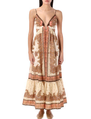 ZIMMERMANN Maxine Plunge Maxi Dress - Size 1